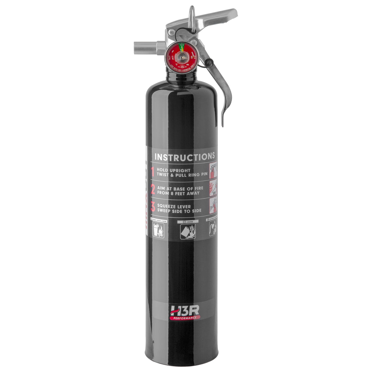 H3R Performance MX250B H3R Performance MaxOut Dry Chemical Car Fire Extinguisher - 2.5 lb. Black