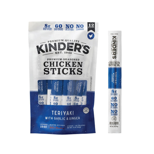 Kinder's Kinder's Chicken Sticks, Teriyaki with Garlic & Ginger, 12 Count