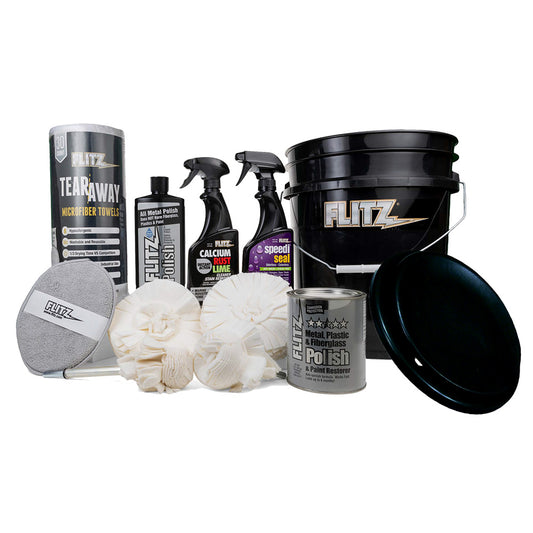 Flitz C-209BB Flitz 5-Gallon Black Bucket Detailers Kit