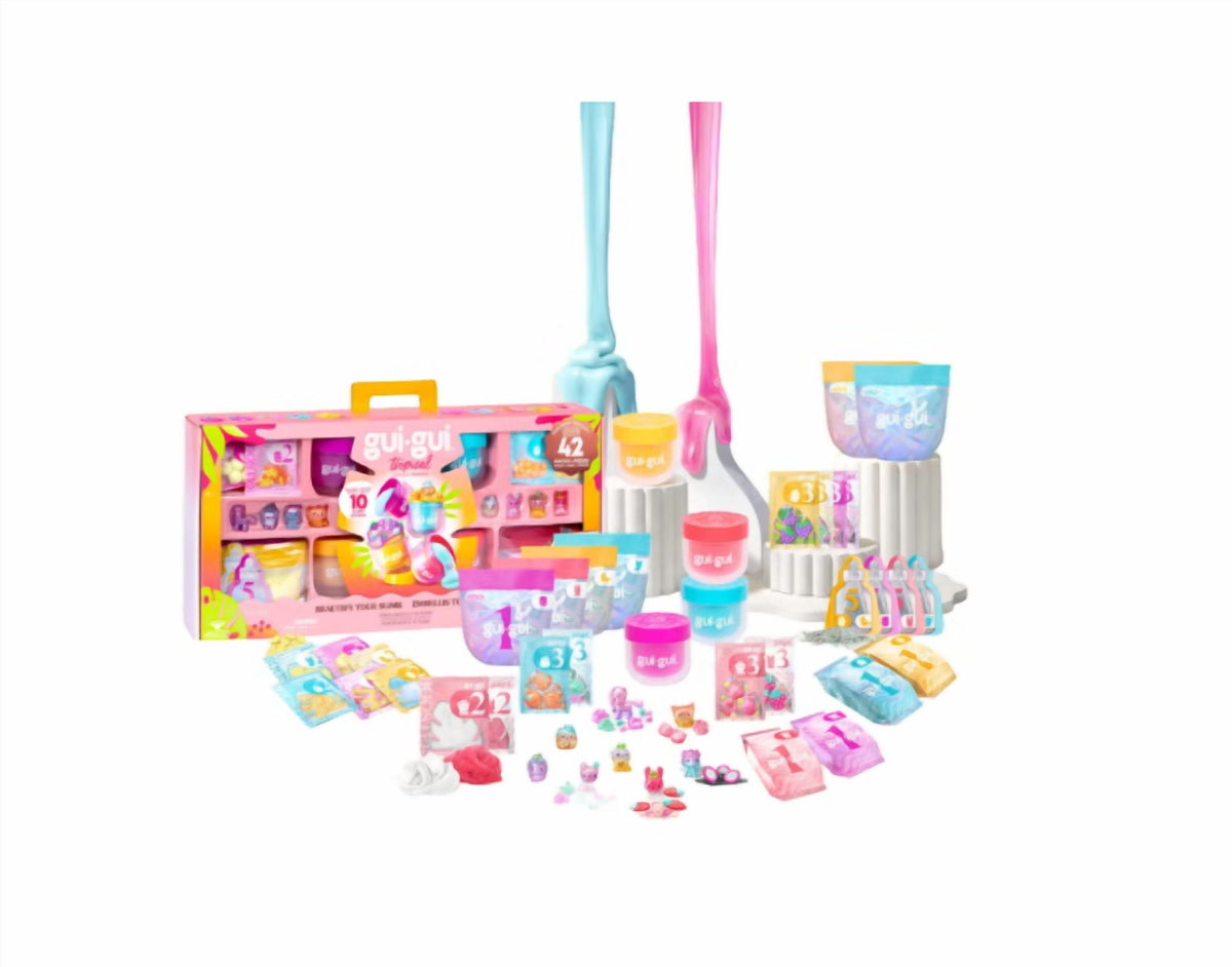 Moose Toys Gui-Gui Tropical 42-Piece Slime Playset with 10 Signature Slimes