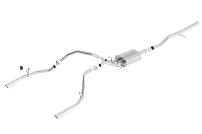 BORLA 140539 BORLA 140539 Cat-Back System for 2014-2018 Chevrolet Silverado 1500/ GMC Sierra 1500/2019 Silverado 1500 LD ONLY/Sierra 1500 LD ONLY 5.3L V8 AT/ MT2 & 4 Wheel Drive Crew Cab Std.Bed (6' 7") 153" WB.