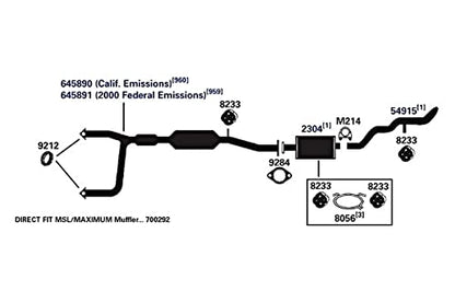 AP EXHAUST 54915 AP Exhaust Products 54915 Exhaust Tail Pipe