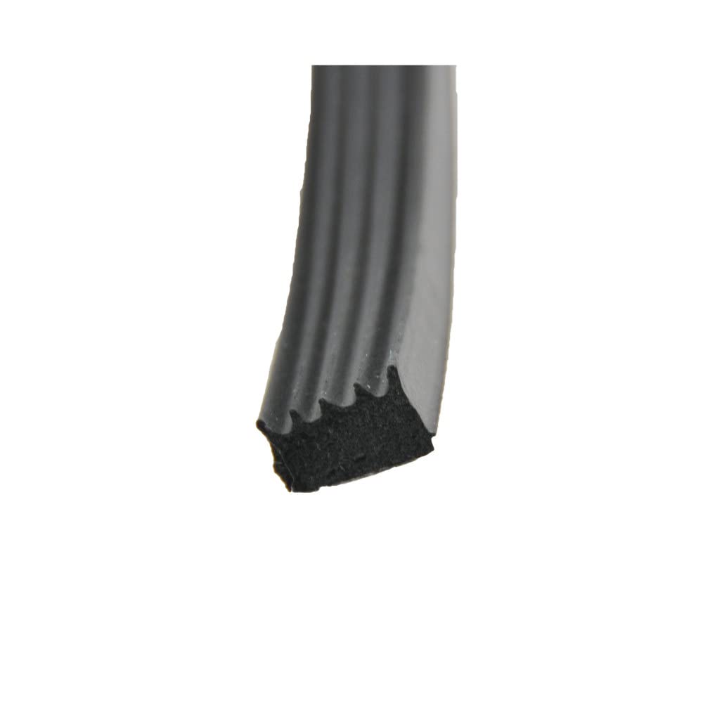 AP PRODUCTS 018-855 AP Products 0121.2116 018-855 1/2" x 5/16" Ribbed Foam Seal with Tape, Black
