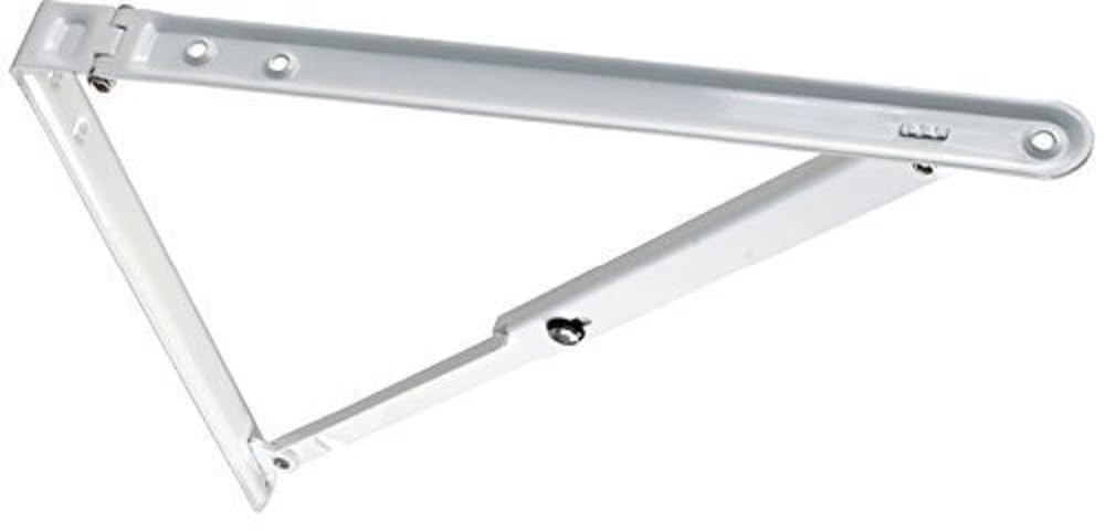 JR PRODUCTS 20725 JR Products 20725 Folding Shelf Bracket - White, 12" x 12" x 16.50"