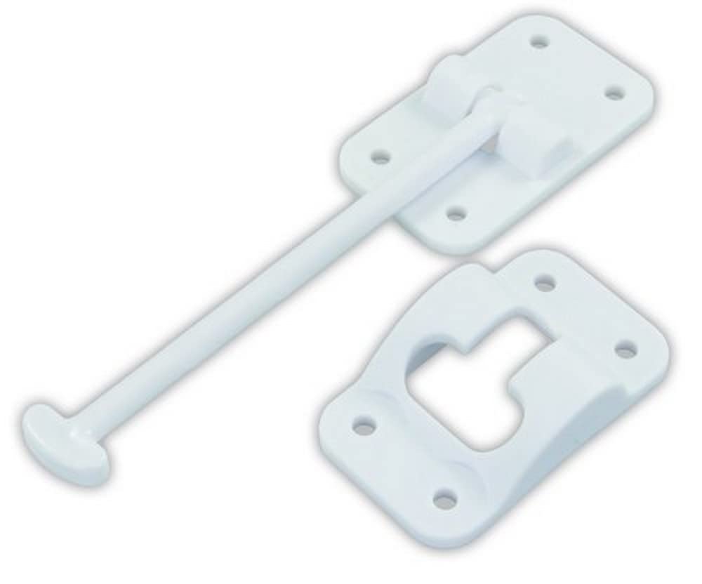 JR PRODUCTS 10444 JR Products 10444 Plastic T-Style Door Holder - Polar White, 6"