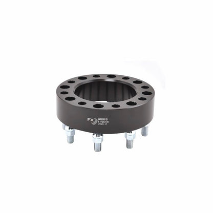 TRAILFX W866901N TrailFX Wheel Spacer W866901N, 8 x 6.69 Inch Bolt Pattern, 2 Inch Thickness, 125 Millimeter Hub Size, Black, Aluminum, Set Of 2, 16 Open End Conical Seat Lug Nuts, Fits 2005-2007 Ford F-250 Super Duty