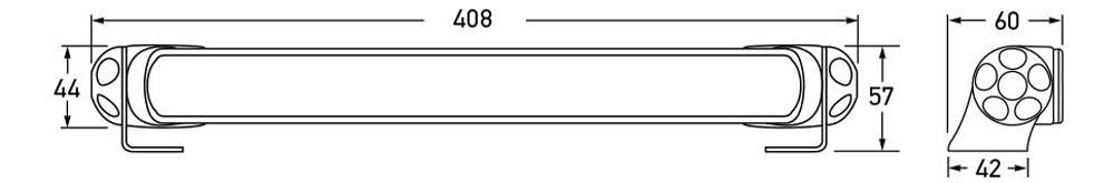 Hella 958040641 LED Light Bar 350 (Narrow Beam with Dimming
