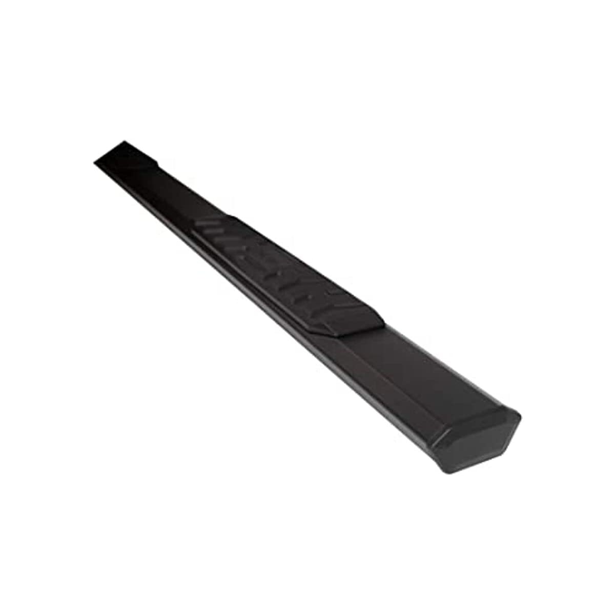 TRAILFX AL4002B TrailFX Step Nerf Bar Nerf Bar; TrailFX A4 Series; With Step Pads; 4 1/2 Inch Hexagonal Straight; Powder Coated; Titanium Black; Aluminum; With Plastic Bracket Covers and End Caps; Rocker Panel Mount