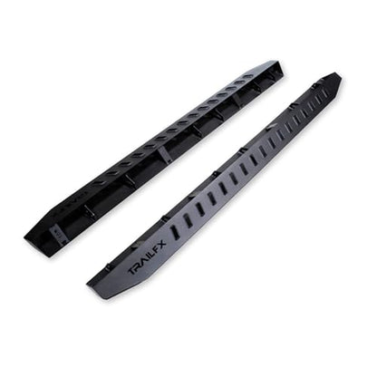 TRAILFX ORB007 TrailFX Overland Running Board for Jeep Gladiator JT 2020-2025 Matte Black Powder Coated Steel Bolt On Set of 2 Nerf Bars with Mounting Hardware TrailFX ORB007