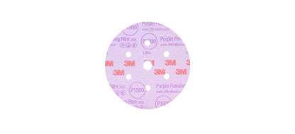 3M 34785 3M Hookit Coated A/O Aluminum Oxide AO Purple Hook & Loop Disc - Film Backing - P1000 Grit -Fine - 6 in Diameter - 34782 [PRICE is per BOX]