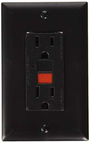 RV DESIGNER S807 RV Designer S807, Dual Outlet GFCI with Cover Plate, Black, AC Electrical