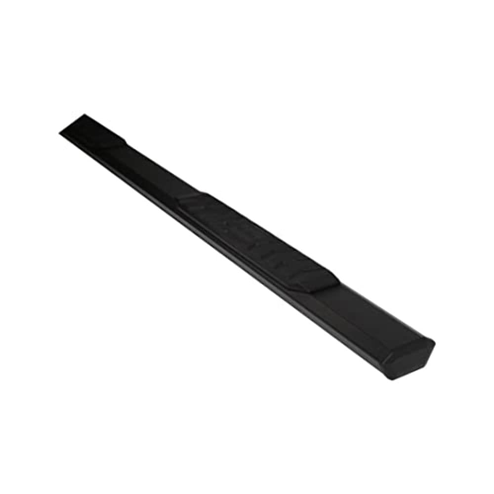 TRAILFX AL4002B TrailFX Step Nerf Bar Nerf Bar; TrailFX A4 Series; With Step Pads; 4 1/2 Inch Hexagonal Straight; Powder Coated; Titanium Black; Aluminum; With Plastic Bracket Covers and End Caps; Rocker Panel Mount