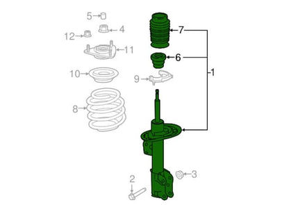 Motorcraft AST24724 Shock Absorber Asy (P