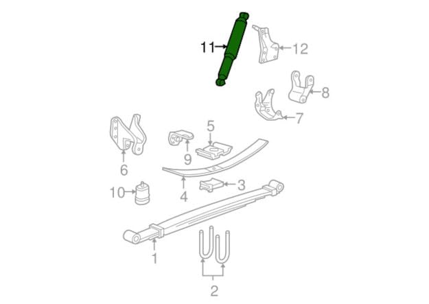 Motorcraft ASH995 SHOCK ABSORBER ASY