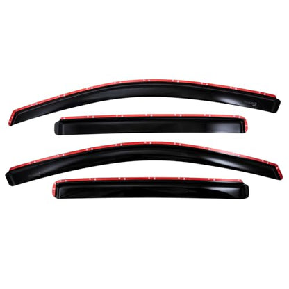 TRAILFX 4977IC TrailFX Acrylic Rainguards Fits 2017-2024 Nissan Titan Crew Cab and 2016-2024 Nissan Titan XD Low Profile in-Channel Smoke Window Vents Crew Cab Snap-in Installation Set of 4 TrailFX 4977IC