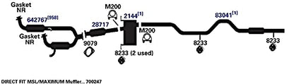 AP EXHAUST 700247 AP Exhaust Products 700247 Exhaust Muffler
