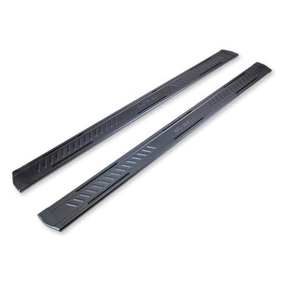 TRAILFX AL6005B TrailFX Running Boards Fits Chevrolet Silverado 1500 Double Cab 2020-2021 Black Matte Titanium Powder Coated Aluminum, 6.5 Inch Wide Step Rocker Panel Mount TrailFX AL6005B A6 Series