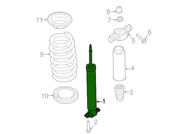 Motorcraft ASH-85944 SHOCK ABSORBER ASY