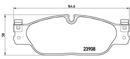 BREMBO P36021 Brembo P36021 Low-Met Front Disc Brake Pad Set JAGUAR OE# CSC23786