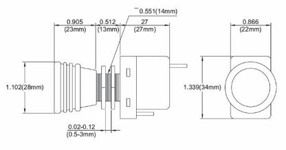 Hella 004778001 Illuminated On/Off SPST Push/Pull Switch With 3