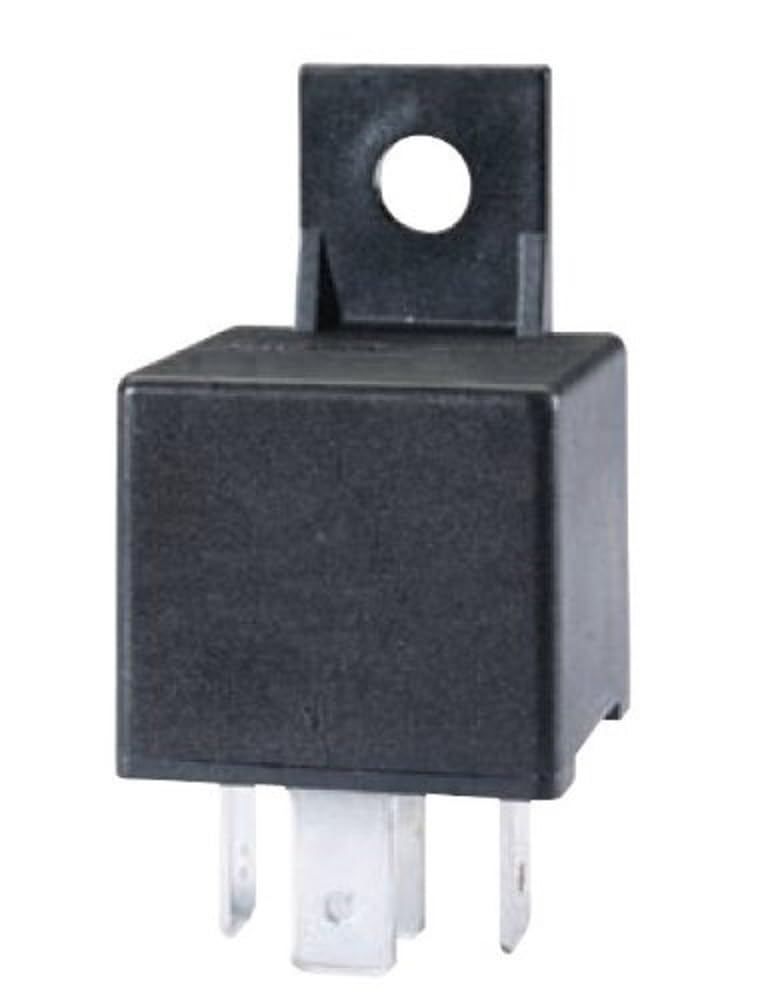 HELLA 965400031 Hella 965400031 Black 24V 30 Amp Mini ISO SPST Relay with Bracket