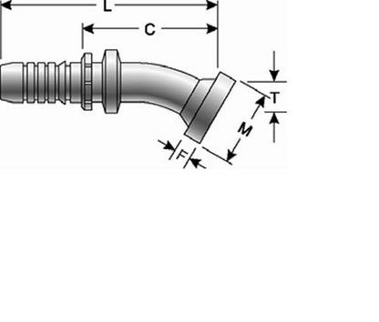 Gates G20302-1616 GlobalSpiral Couplings, Code 61 O-Ring Flange