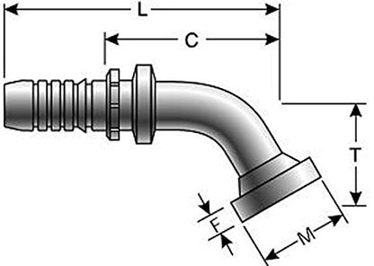 Gates G20309-2024 GlobalSpiral Couplings, Code 61 O-Ring Flange