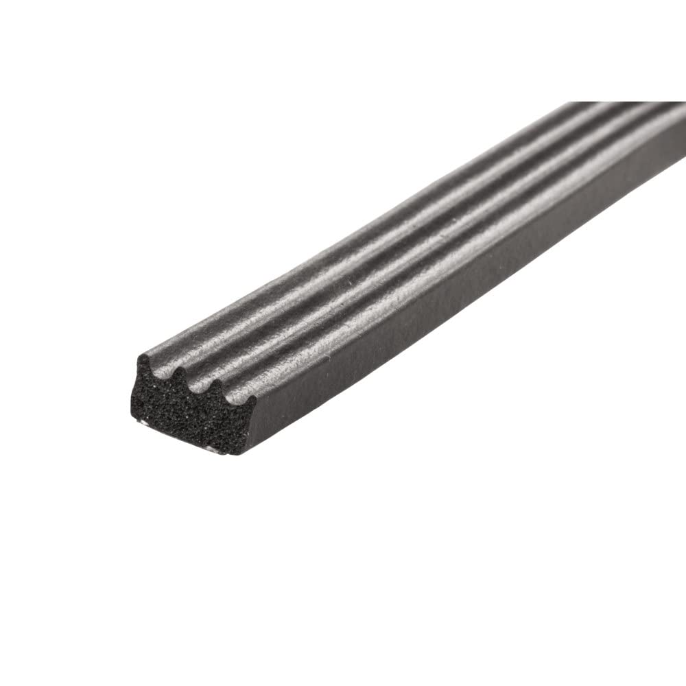 JR PRODUCTS 06-30145 JR Products 06-30145 Ribbed Style EPDM Sponge Rubber Seal - 50' Length