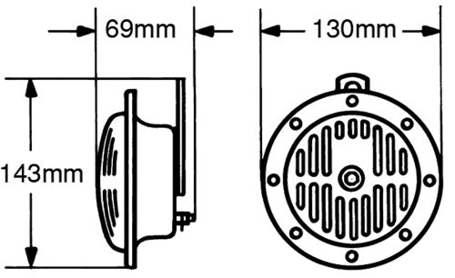 Hella 004811021 Horn S-Tone 24V 310Hz Ltone, Multi