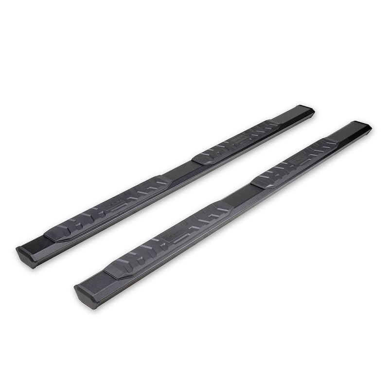 TRAILFX AL4027B TrailFX Nerf Bar AL4027B, 4-1/2 Inch Hexagonal Straight, with Step Pads, Rocker Panel Mount, Powder Coated, Black, Aluminum, with Plastic End Caps/Bracket Covers, Fits 2025 Toyota 4Runner