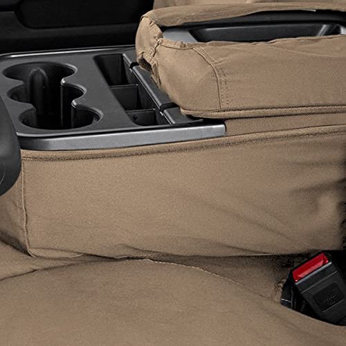 COVERCRAFT SS3355PCGY Covercraft SS3355PCGY Custom-Fit Front Bench SeatSaver Seat Covers - Polycotton Fabric, Grey