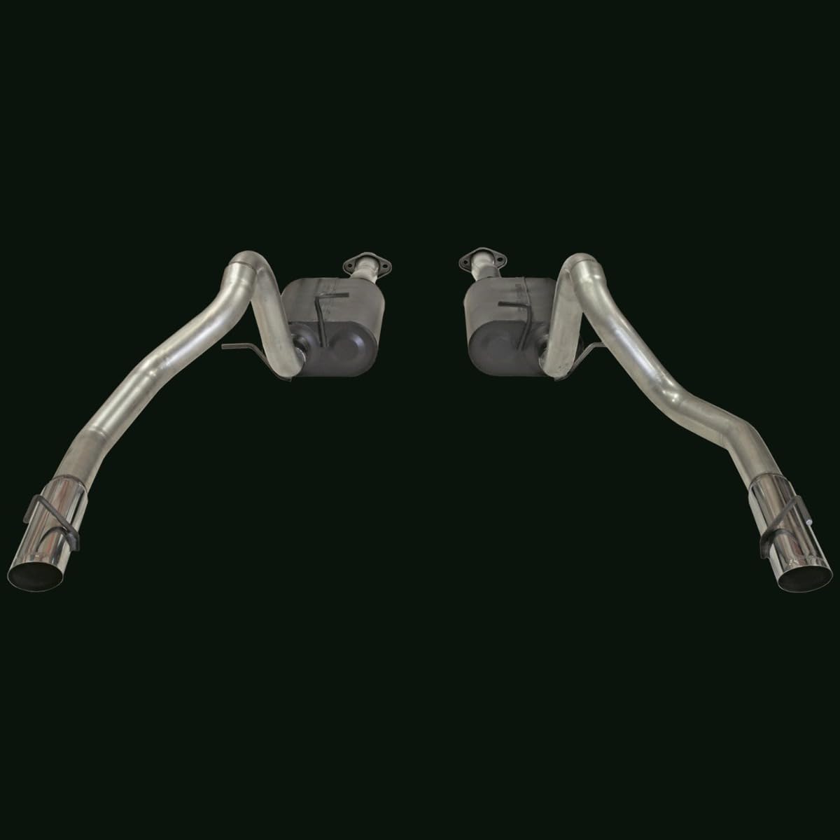 FLOWMASTER 17312 Flowmaster 17312 American Thunder Cat-Back Exhaust Kit 2.5 Inch Aluminized Steel with 3 Inch Polished Stainless Tips Compatible with 1999-2004 Ford Mustang GT, MACH 1 and Bullitt with 4.6L SOHC engine