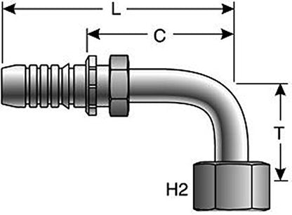 Gates G20240-0810 GlobalSpiral Couplings, Female Flat-Face O-Ring
