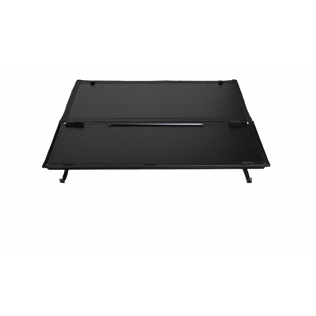 TRAILFX TFX1527 TrailFX TFX1527 Standard Flush Tri-Fold Hard Tonneau Cover Lockable Black FRP and Aluminum Fits 2014–2018 Chevy Silverado 1500 and GMC Sierra 1500