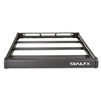 TRAILFX JRB001T Heavy-Duty Aluminum Roof Basket Cargo Carrier for Wrangler JL & Gladiator Direct Fit No Drill Application