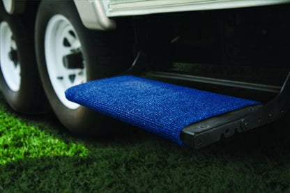 CAMCO 42924 Camco Wrap Around Step Rug | Protects Your RV from Unwanted Tracked in Dirt | Works on Electrical and Manual RV Steps | Blue (42924)