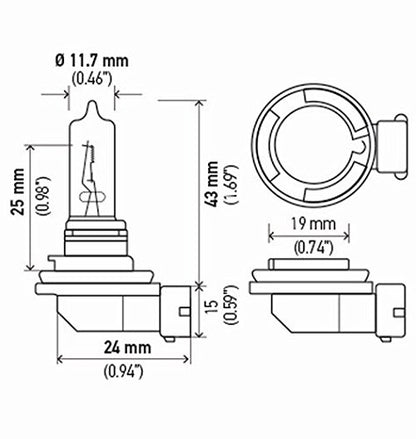 Hella 211730791 BULB H9 24V 80W PGJ19-5 T4 8GH