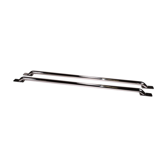 TRAILFX D0007S TrailFX D0007S Polished Stainless Steel Bed Side Rail Fits Chevrolet Silverado 1500 6.5 Foot Bed 1999-2006 Single Hoop 70 Inch Stake Pocket Mount