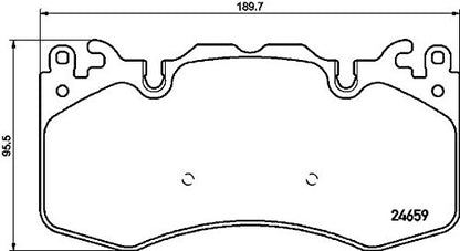 BREMBO P44023 Brembo P44023 Low-Met Alloy Steel Front Disc Brake Pad Set LAND ROVER OE# LR064181