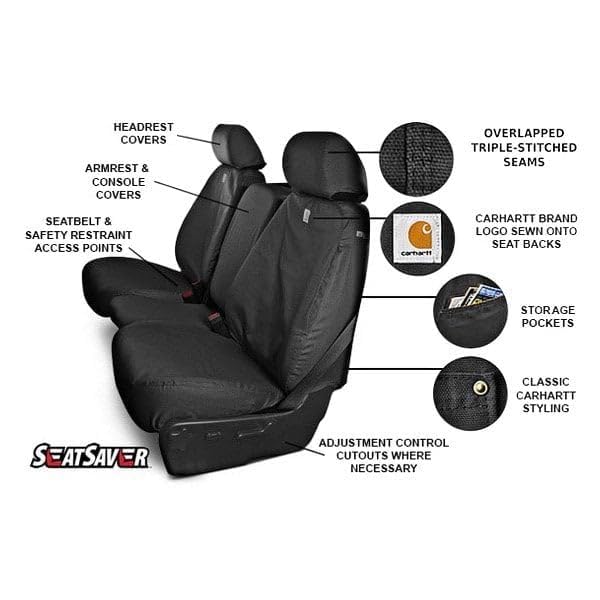Covercraft SSC7527CAGY Carhartt SeatSaver Custom Second Row Seat Covers - Gravel
