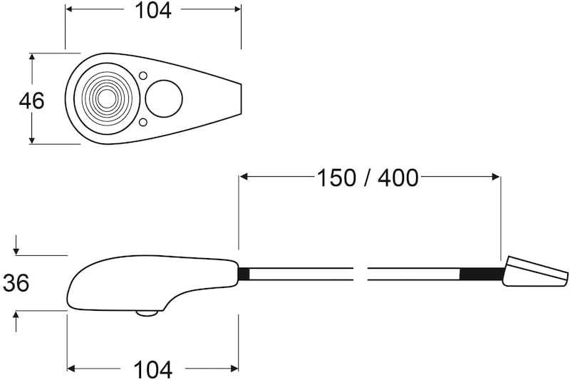HELLA 343720622 Hella 343720622 LAMP INT Flex SPOTLED BLK WHT/RED 400MM