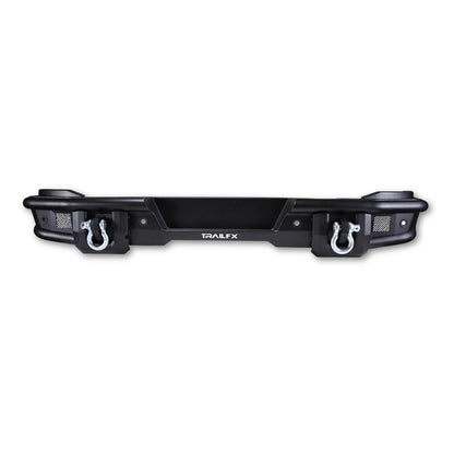 TRAILFX BR004T TrailFX Rear Bumper for Ford Bronco 2021-2025 Matte Black Powder Coated Steel Full Width D-Rings License Plate Bracket LED Cube Light Mounts TrailFX BR004T