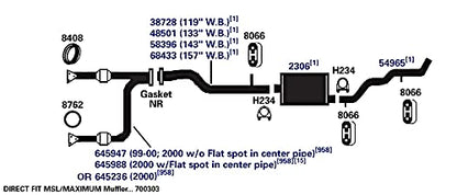 AP EXHAUST 54965 AP Exhaust Products 54965 Exhaust Tail Pipe