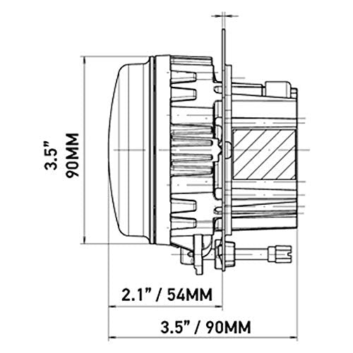 Hella 011988011 HLMP 90MM LED FOG/DRL/PO FCF MV ECE/SAE