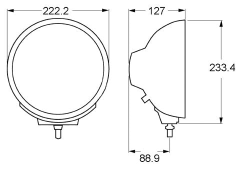 HELLA 007560951 Hella 007560951 LAMP RE 4000 P BEAM BLK H1 12V