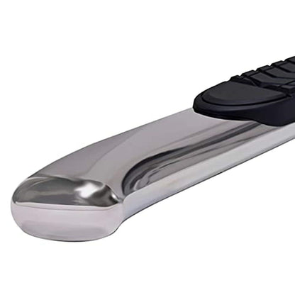 TRAILFX A7086S TrailFX Truck Side Step Bars Fits 2020–2021 Chevrolet Silverado 1500 5 Inch Oval Bent Side Bars with Step Pads PolishedStainless Steel Rocker Panel Mount Set of 2 TrailFX A7086S