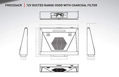 FURRION LLC FHO23SACR-BL Furrion Llc FHO23SACR-BL 12V RANGE HOOD BLACK