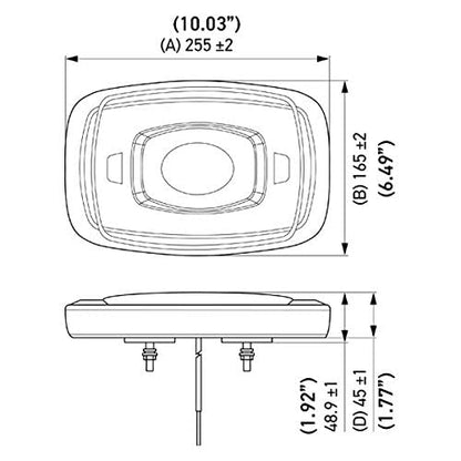 Hella 014566121 L/BAR MINI-10INCH LED MV MAG AMBER