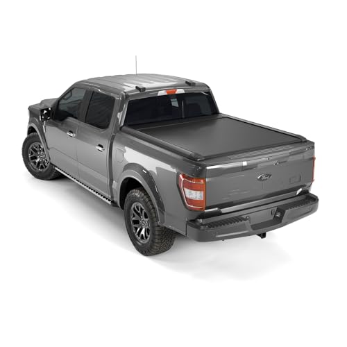 TRAILFX TFX6006 TrailFX TFX6006 Hard Retractable Tonneau Cover Fits 2019-2025 Ram 1500 6.5 Foot Bed Without RamBox Manual Retractable with Key Lock Black Matte Powder Coated Aluminum T-Slot Rails Clamp-On