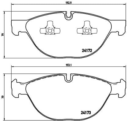 BREMBO P06058 Brembo P06058 Low-Met Front Disc Brake Pad Set BMW OE# 34116791514